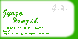 gyozo mrazik business card